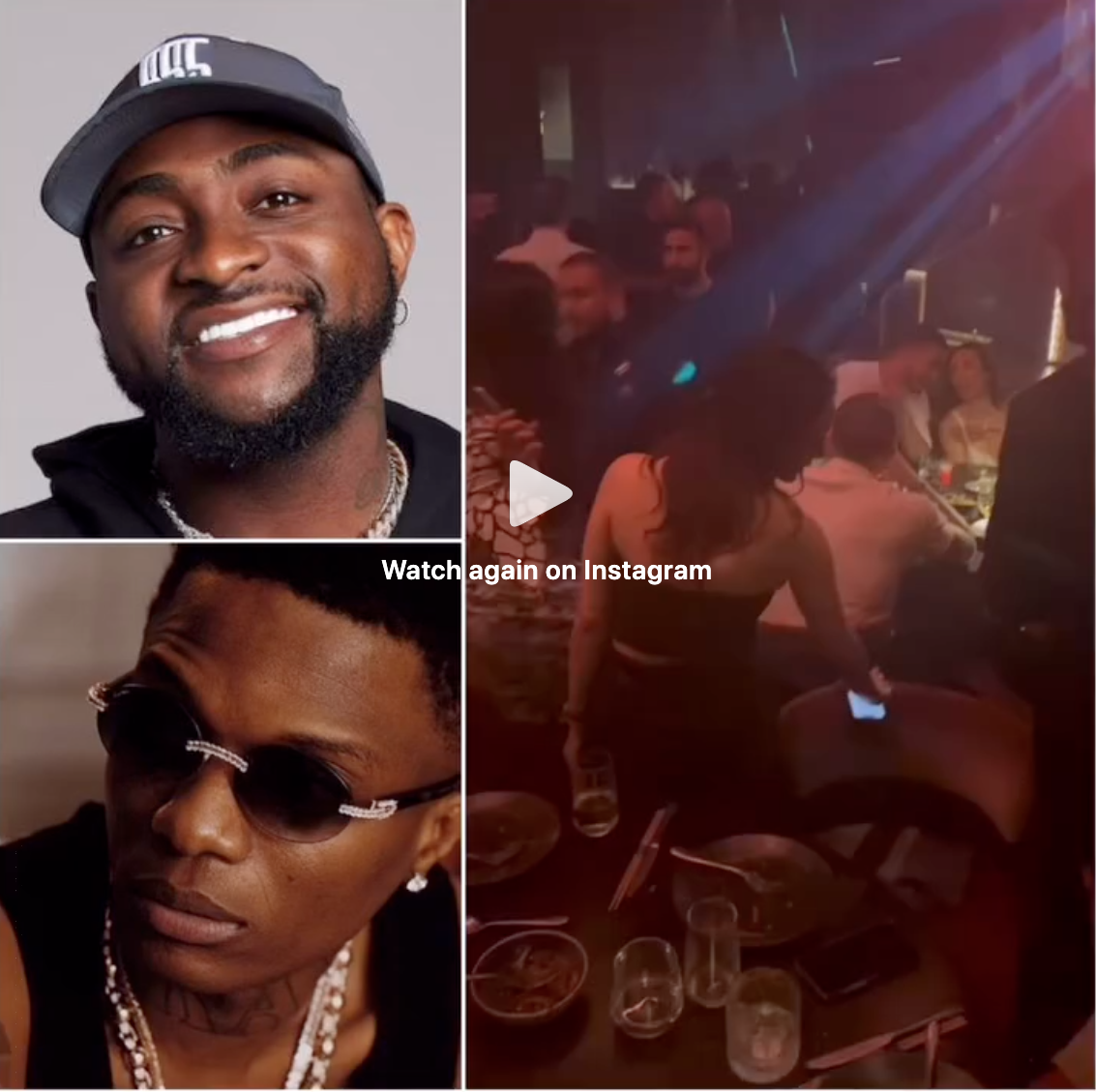 See video of Wizkid, Davido snubbing each other at London club;  Star boy storms out