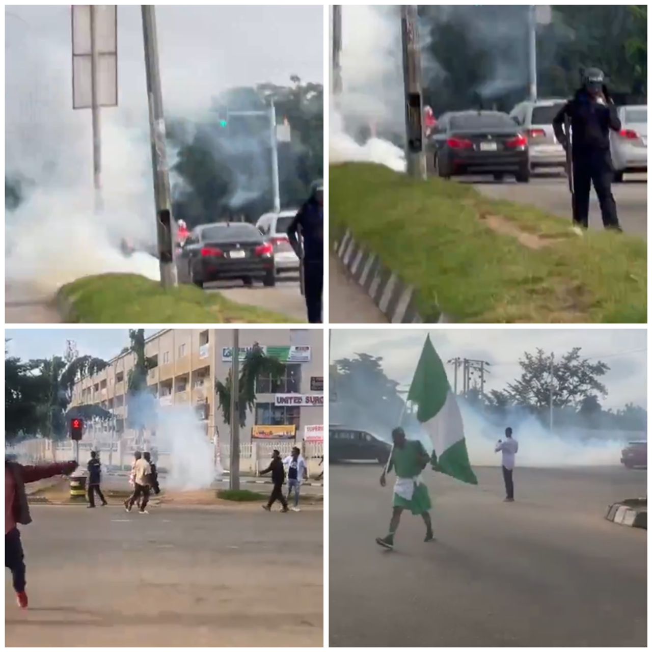 Police fire teargas at protesters in Abuja 