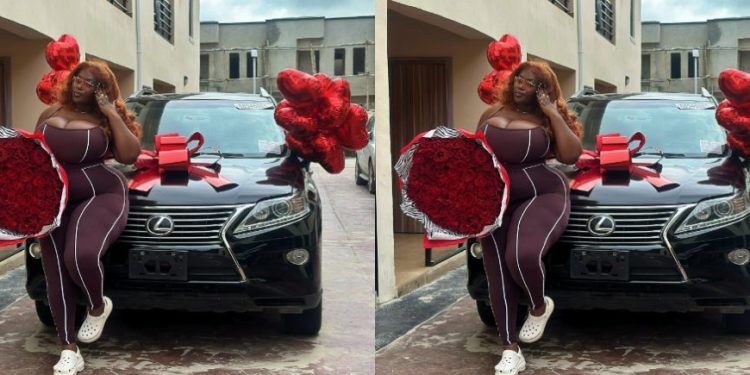 Nigerian Porn Actress, Kinkchic Celebrates Milestone With New Lexus Purchase