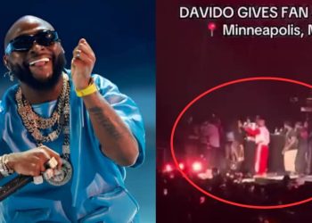 Davido gifts $5,000 to female fan during U.S. concert
