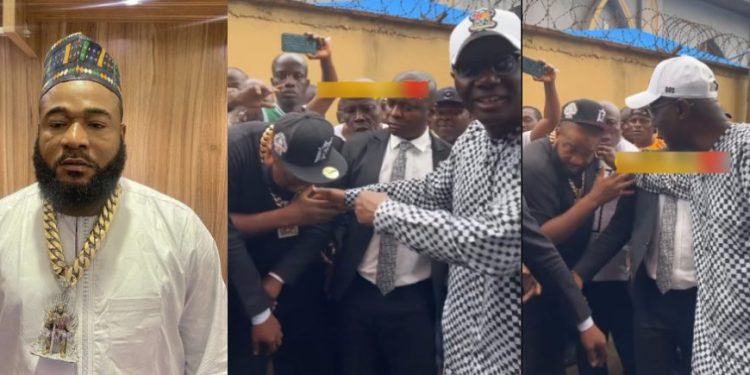 Mohbad fans frown as Gov. Sanwo-Olu exchanges pleasantry with Sam Larry