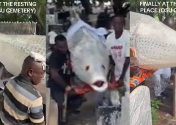 Ghanaian fisherman buried in fish-shaped coffin to honor his profession