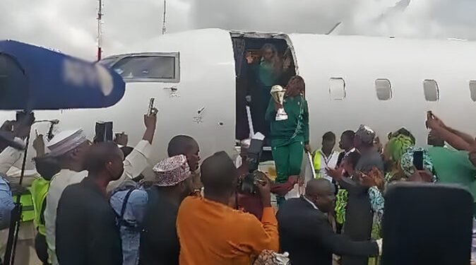 D’Tigress arrive Abuja with Afrobasket trophy