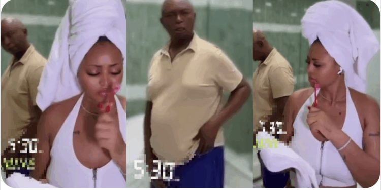 Actress Regina Daniels posts video of her husband, Senator Ned Nwoko urinating on social media (Watch Video)