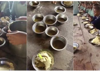 PHOTO: Arise Television anchor, Rufai Oseni shares image of poor meals given to students in Nigerian school