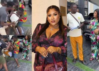 Actress Nkechi Blessing’s director faints as she blesses him with a brand new G-Wagon