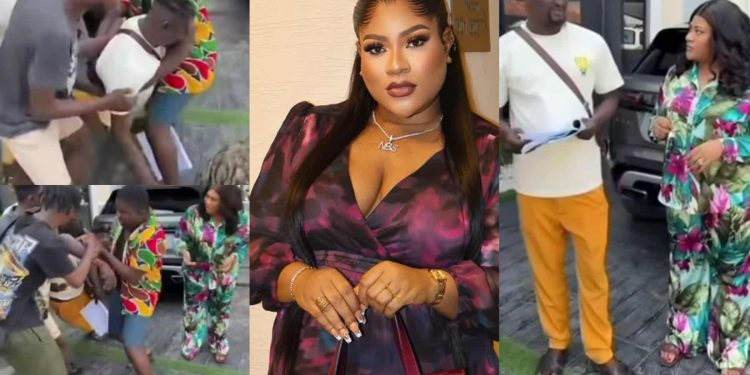 Actress Nkechi Blessing’s director faints as she blesses him with a brand new G-Wagon
