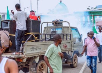 Natasha’s constituents teargassed at NASS as they accompany her to resume