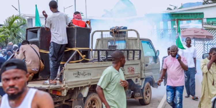 Natasha’s constituents teargassed at NASS as they accompany her to resume