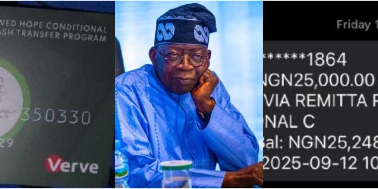 Nigerians Share Receipts as Tinubu’s ₦25k Cash Transfer Hits Accounts