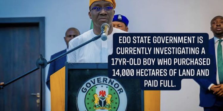 Shock in Edo as 17-year-old buys 14,000 hectares of land, pays cash in full