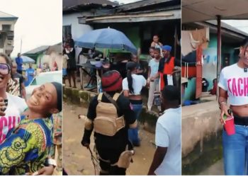 Ex BBNaija star, Tacha revisit her former “face-me-I-face you” apartment