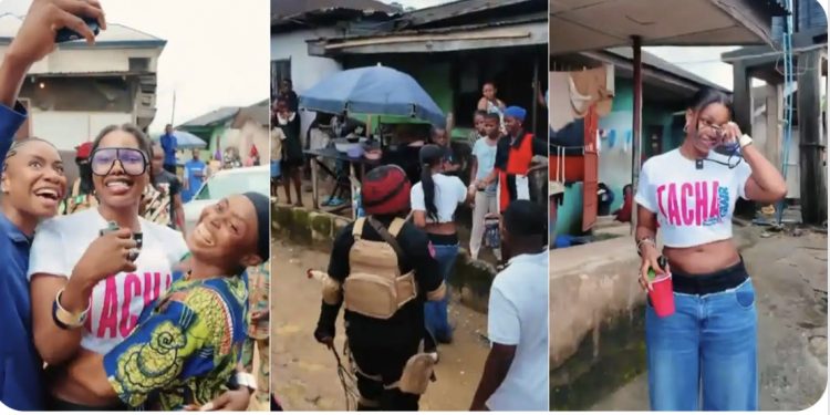 Ex BBNaija star, Tacha revisit her former “face-me-I-face you” apartment