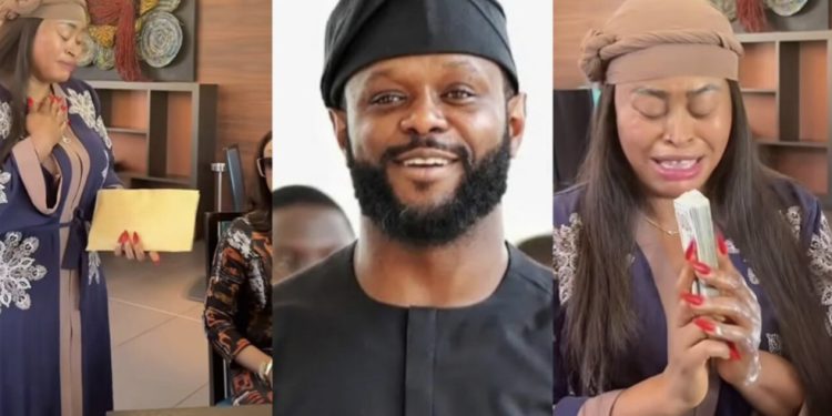 Nollywood star breaks down in tears as Tinubu’s son blesses her with huge money following alleged assault