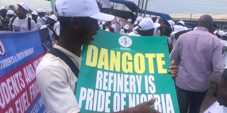 Students Storm Streets in Oyo to Back Dangote Refinery Amid Union Clash