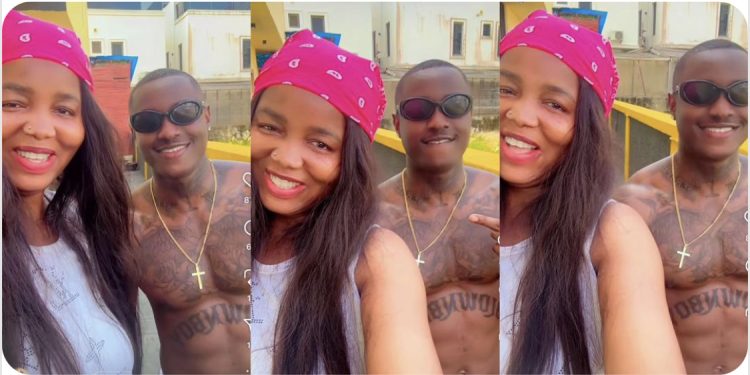 “Are they dating ?” — Video of Mr. Ibu’s widow with ‘shirtless’ top hip hop star trends online
