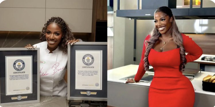 PHOTO: Hilda Baci receives second Guinness plaque for world’s largest jollof rice pot