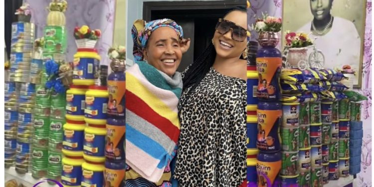 “I hope these people save for rainy days?” – Reactions trail massive souvenirs at Mercy Aigbe’s mother’s burial party