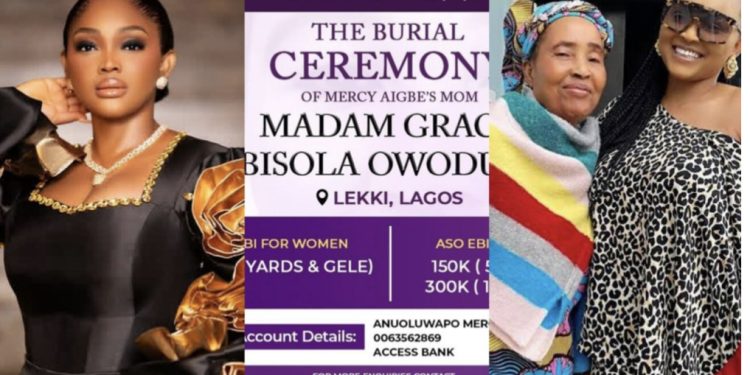 “Asoebi for women N200k, men N150k” – Nollywood star announces burial date for late mother