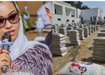 Senator Natasha distributes over 2,000 bags of rice across Kogi central