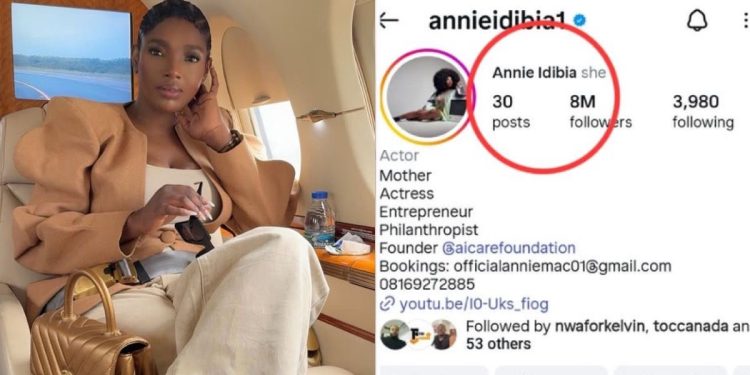 Battle for love! Annie reverts Instagram name back to ‘Annie Idibia’ amid 2Baba and Natasha’s ongoing drama