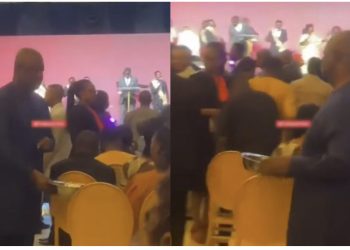Former Senate President Pius Anyim spotted serving as usher in church