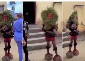 Masquerade arrested on street days after governor’s ban