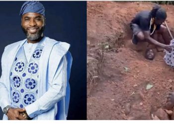 Moment actor Ibrahim Chatta was partially buried alive on a movie set sparks reactions