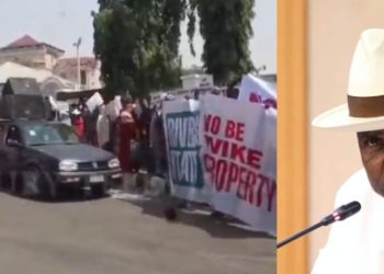 Protesters Storm APC Headquarters, Demand Wike’s Removal as FCT Minister