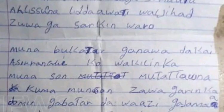 REVEALED: Boko Haram letter that preceded deadly attack on Kwara community