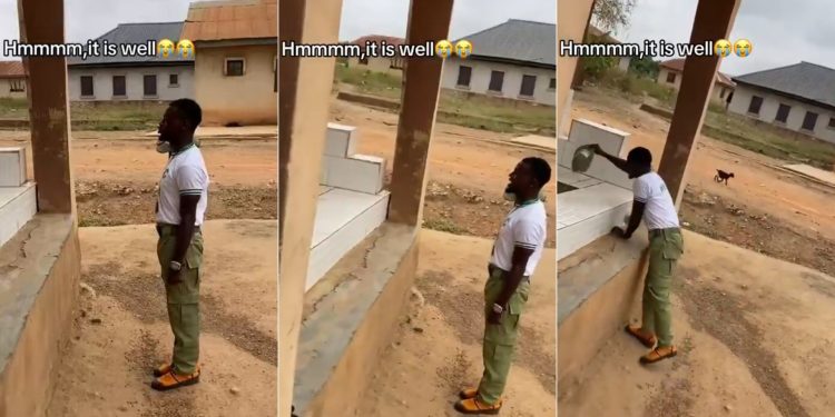Corps member visits late mother’s grave after returning from camp