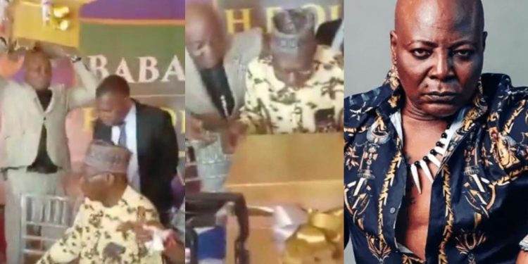 Charly Boy melts heart as he surprises Obasanjo with a huge box on his 89th birthday