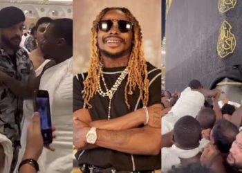 Singer, Asake struggles to touch the Black Stone in Kabba; almost lost cool with Saudi police
