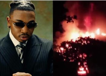 Singer Mayorkun, family cheat death as his Lagos mansion reportedly catches fire