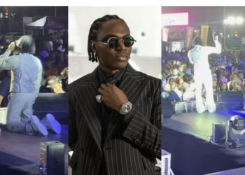 Topmost Nigerian hip-hop star goes into worship as the Holy Spirit interrupts his performance