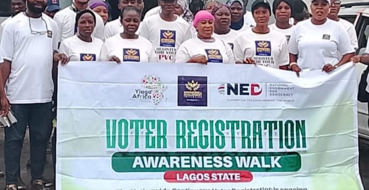 CSOs stage voter awareness walk in Alimosho LGA