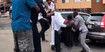 Newly weds fight over picture spot at Lagos marriage registry