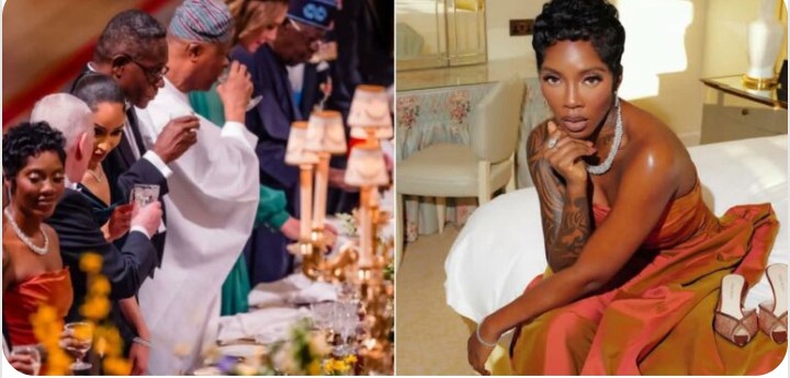 Singer Tiwa Savage receives backlash over old dinner party with Tinubu in London