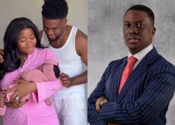 Veekee James, husband reveals clergyman behind birth of their first child