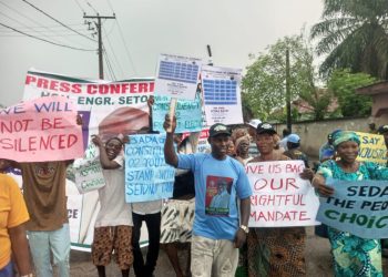 APC members protest in Badagry, demand review of Assembly result