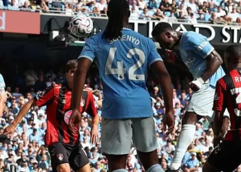 Man City scrape past Bournemouth with two late goals