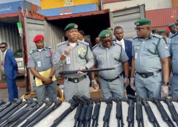 Customs arrests smugglers over container laden with rifles at port