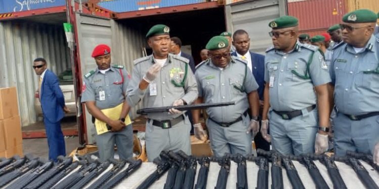 Customs arrests smugglers over container laden with rifles at port