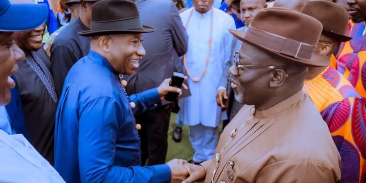 Jonathan, Oborevwori, Diri, Ibori Pay Last Respect to Pa Penawou