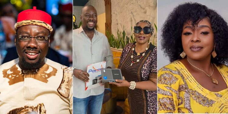 Billionaire Obi Cubana gifts veteran actress luxury phone after she was mocked for using an old android