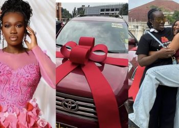 Top Nigerian comedian surprises friend with brand-new car after recalling how she supported her in 2018