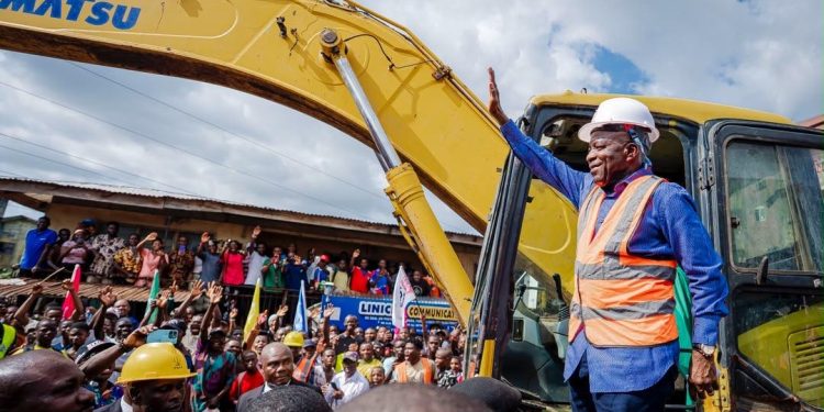 Otti Flags Off Reconstruction Of Two Roads With AfDB Assistance